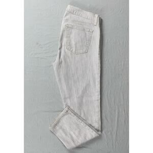 J Brand Aoki Stretch Cotton Chambray Canvas Jeans in Ter Stripe. Women's 27, EUC